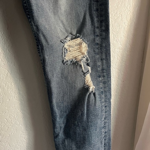 MOTHER The Tomcat Straight Leg Jeans Distressed The Confession Blue 27 - Picture 7 of 13
